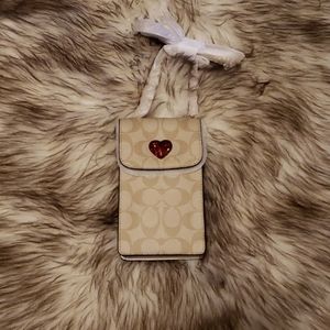Coach phone and card holder purse